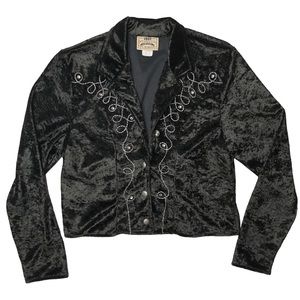VINTAGE VELVET EMBELLISHED JACKET